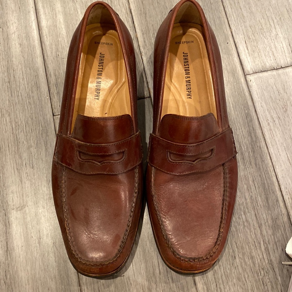 Johnston & Murphy sheepskin Pennyloafers